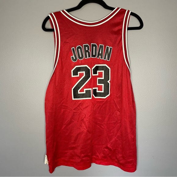 Champion Reversible Michael Jordan Jersey Vintage 90s Red and Black - Picture 10 of 12